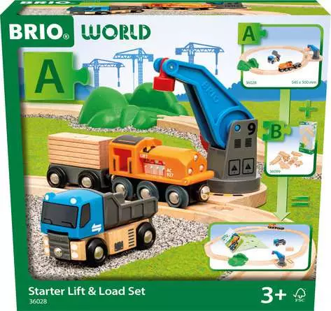 BRIO World Train Set Starter Lift Load Set