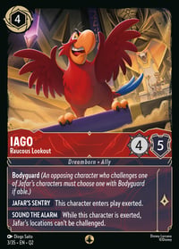Iago — Raucous Lookout Disney Lorcana card