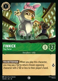 Finnick — Tiny Terror Disney Lorcana card