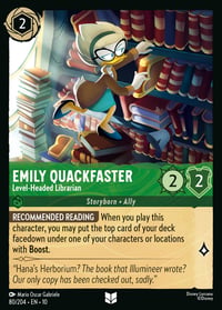 Emily Quackfaster — Level-Headed Librarian Disney Lorcana card