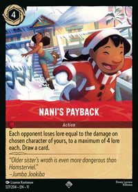 Nani's Payback Disney Lorcana card