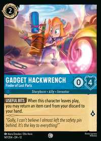 Gadget Hackwrench — Finder of Lost Parts Disney Lorcana card