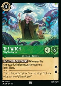 The Witch — Wily Woodcarver Disney Lorcana card