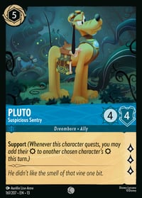 Pluto — Suspicious Sentry Disney Lorcana card