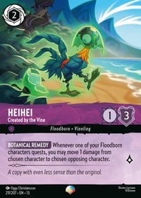 Heihei — Created by the Vine Disney Lorcana card