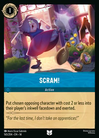 Scram! Disney Lorcana card