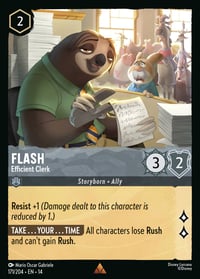 Flash — Efficient Clerk Disney Lorcana card