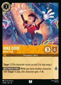 Max Goof — Music Lover Disney Lorcana card