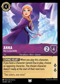 Anna — Heir to Arendelle Disney Lorcana card