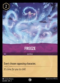 Freeze Disney Lorcana card