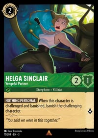 Helga Sinclair — Vengeful Partner Disney Lorcana card