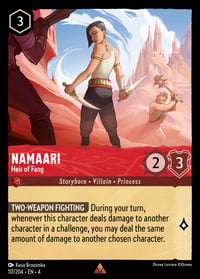 Namaari — Heir of Fang Disney Lorcana card