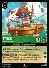 Stitch — Alien Buccaneer Disney Lorcana card