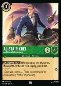 Alistair Krei — Ambitious Entrepreneur Disney Lorcana card