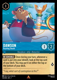 Dawson — Puzzling Sleuth Disney Lorcana card