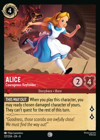Alice — Courageous Keyholder Disney Lorcana card