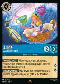 Alice — Accidentally Adrift Disney Lorcana card