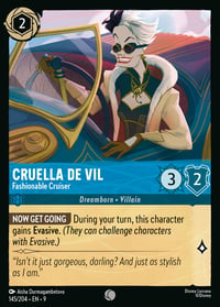 Cruella De Vil — Fashionable Cruiser Disney Lorcana card