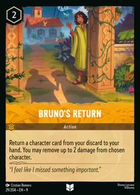 Bruno's Return Disney Lorcana card