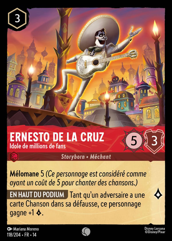 Ernesto de la Cruz – Idole de millions de fans, carte Lorcana Hyperia City
