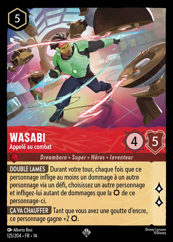 Wasabi – Appelé au combat, carte Lorcana
