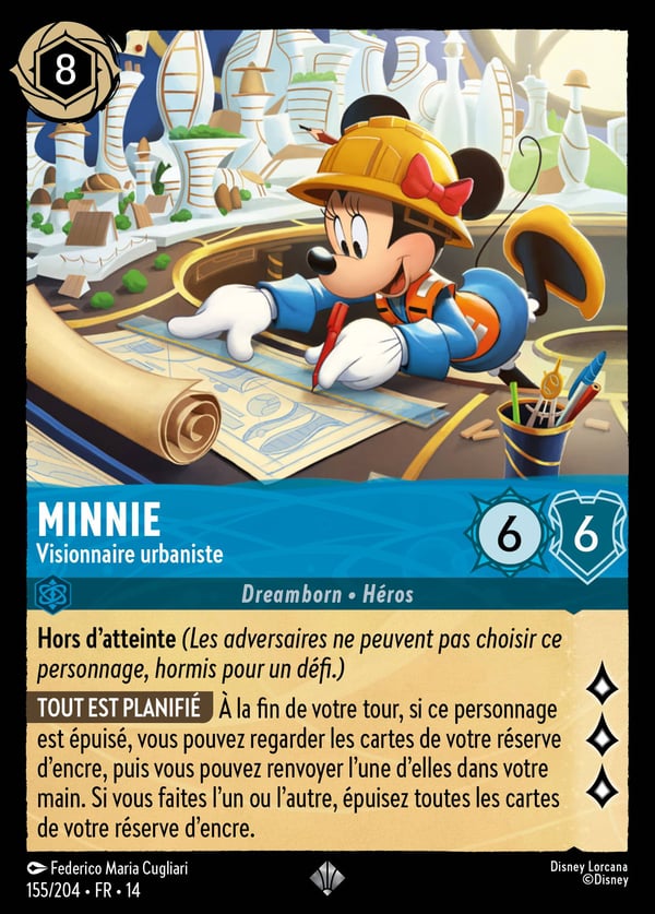 Minnie – Visionnaire urbaniste, carte Lorcana