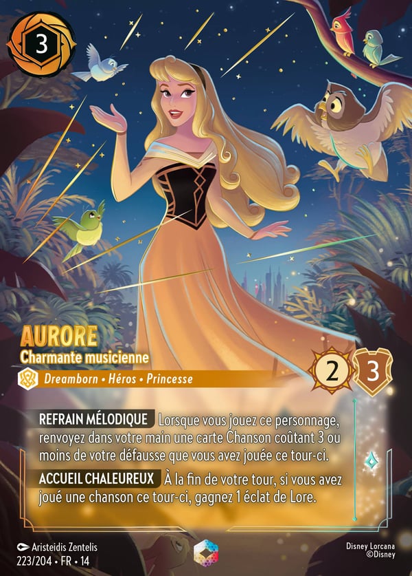 Aurore – Charmante musicienne, carte Enchantée