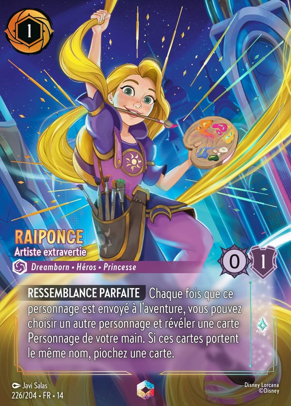 Raiponce – Artiste extravertie, carte Enchantée