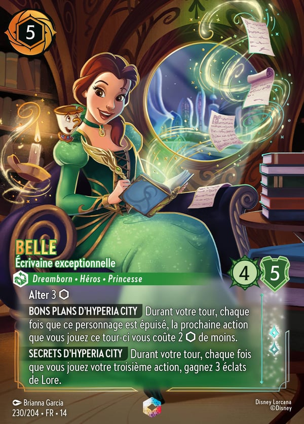 Belle – Écrivaine exceptionnelle, carte Enchantée
