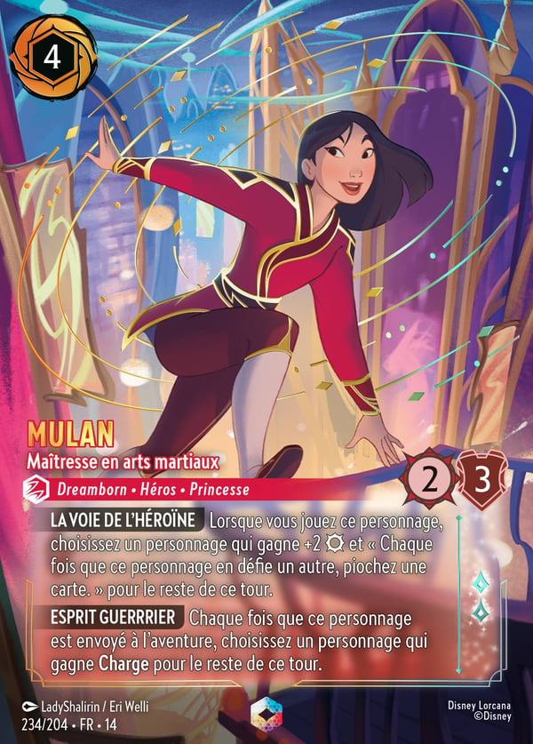 Mulan – Maîtresse en arts martiaux, carte Enchantée