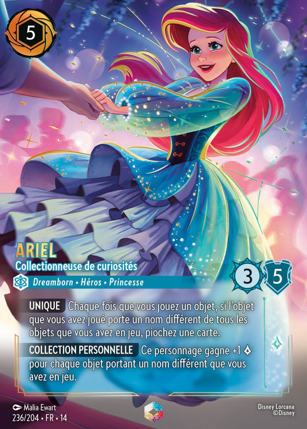 Ariel – Collectionneuse de curiosités, carte Enchantée