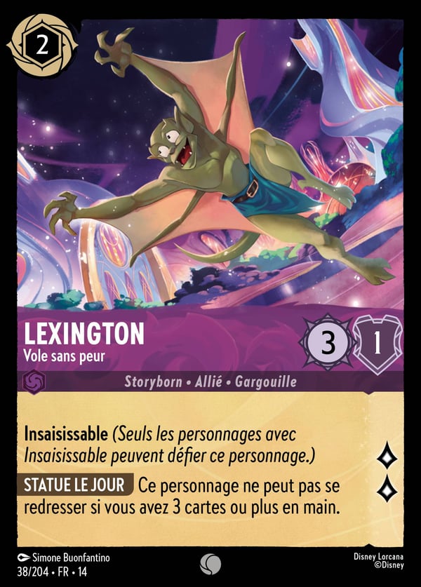 Lexington — Vole sans peur, carte française Hyperia City 38/204, galerie officielle Disney Lorcana