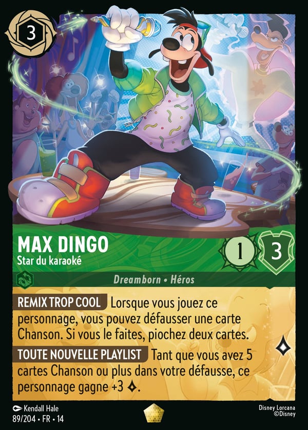 Max Dingo – Star du karaoké, carte Lorcana