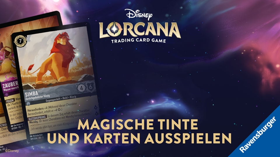 Spielen Disney Lorcana - Magische Tinte und Karten Ausspielen