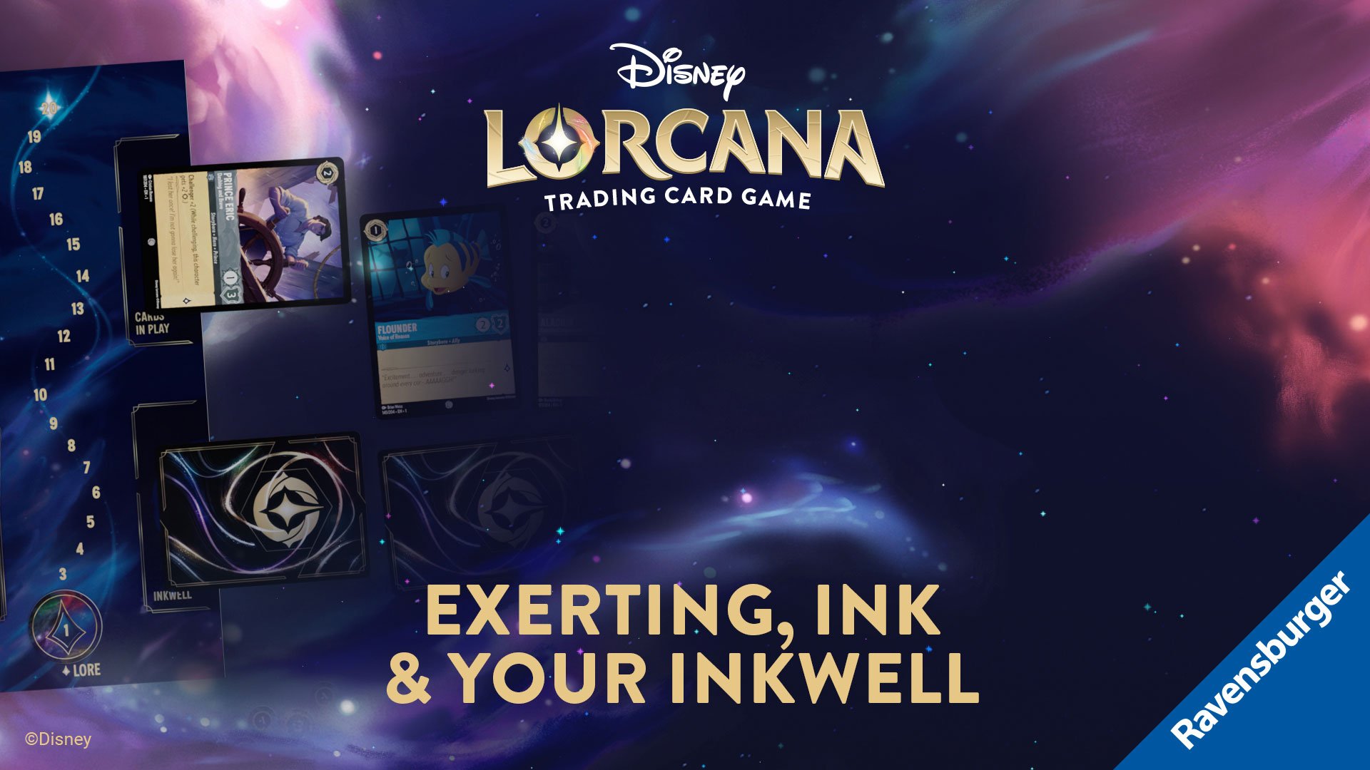 How to Play Disney Lorcana - For TCG Players - Exerting, Ink, and your Inkwell