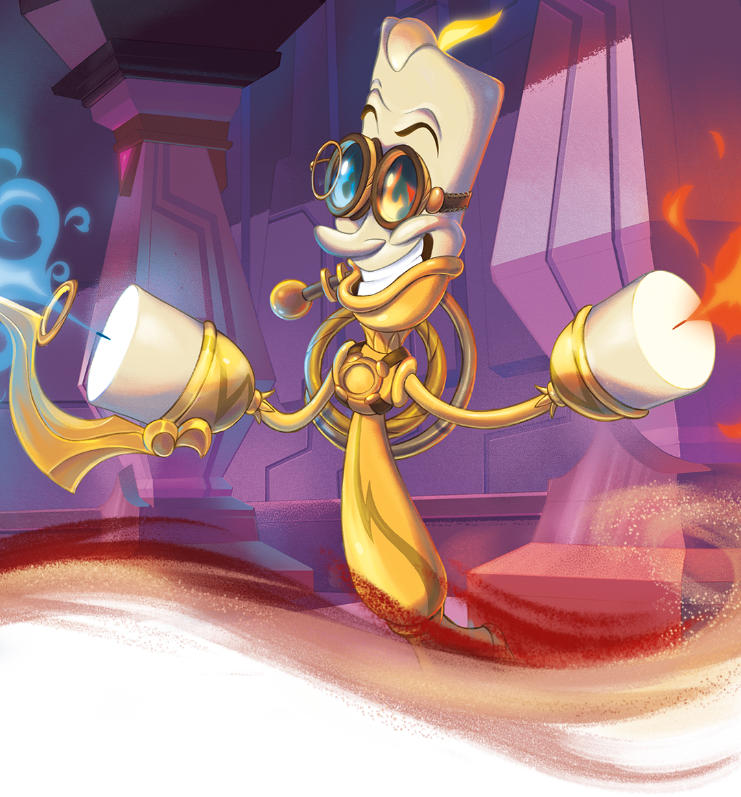 Image of a Lumiere glimmer from Disney Lorcana