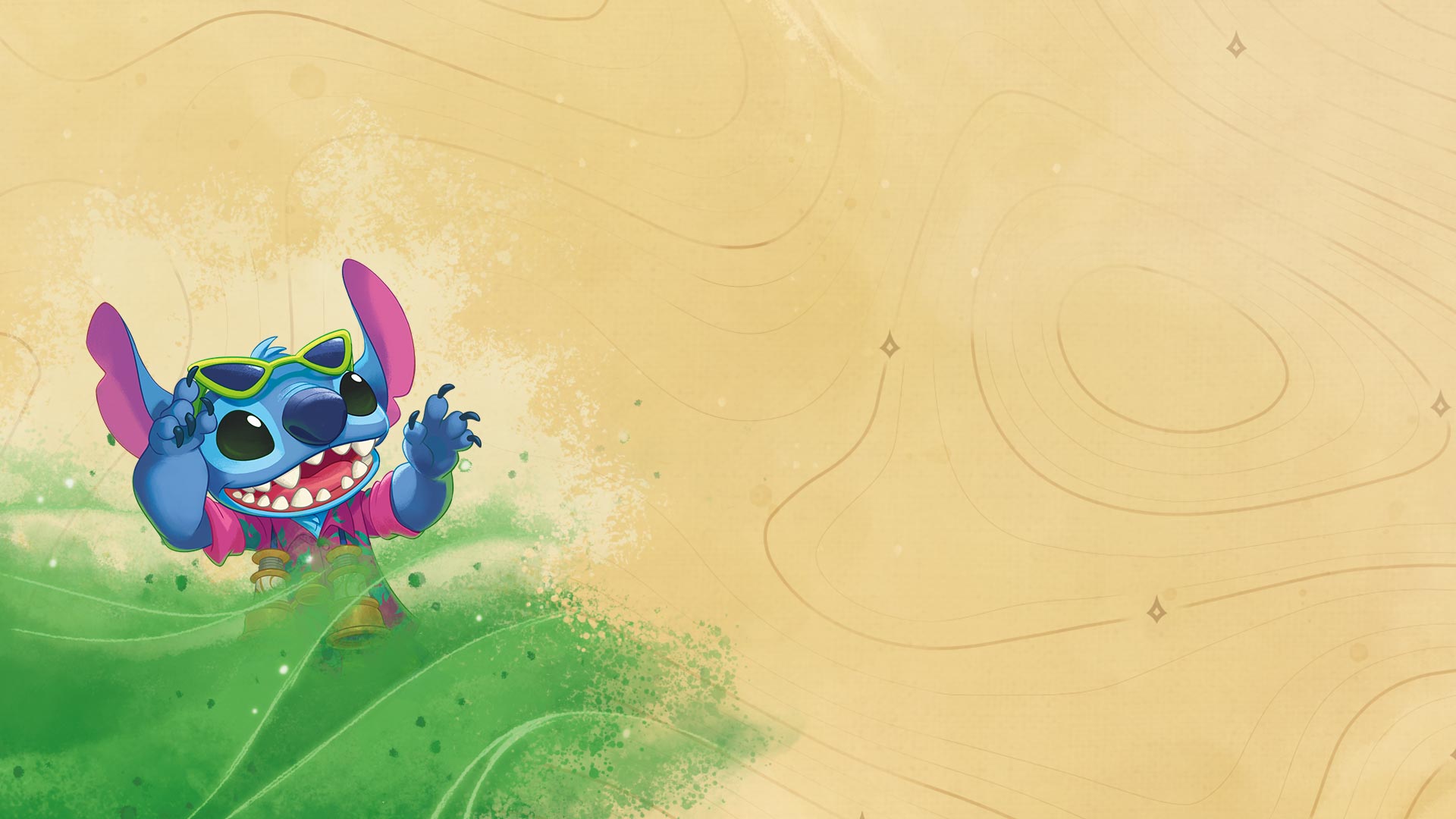 Disney Lorcana Into the Inklands home page slide featuring Stitch