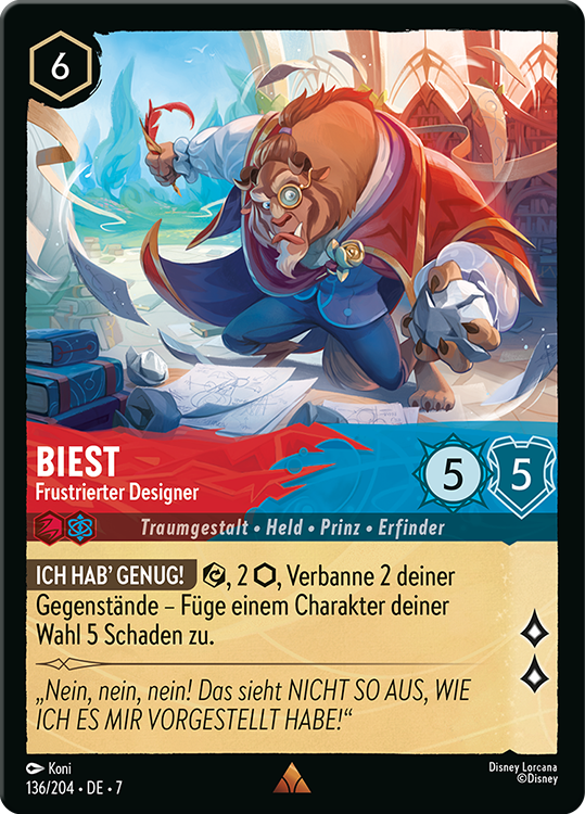 Biest - Frustrierter Designer card from the Disney Lorcana Trading Card Game