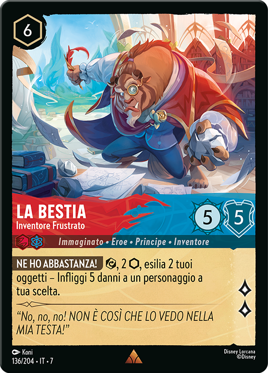 La Bestia - Inventore Frustrato card from the Disney Lorcana Trading Card Game