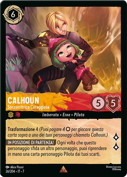 Calhoun - Soccorritrice Coraggiosa card from the Disney Lorcana Trading Card Game