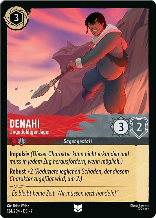 Denahi - Ungeduldiger Jäger card from the Disney Lorcana Trading Card Game