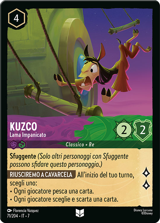 Kuzco - Lama Impanicato card from the Disney Lorcana Trading Card Game