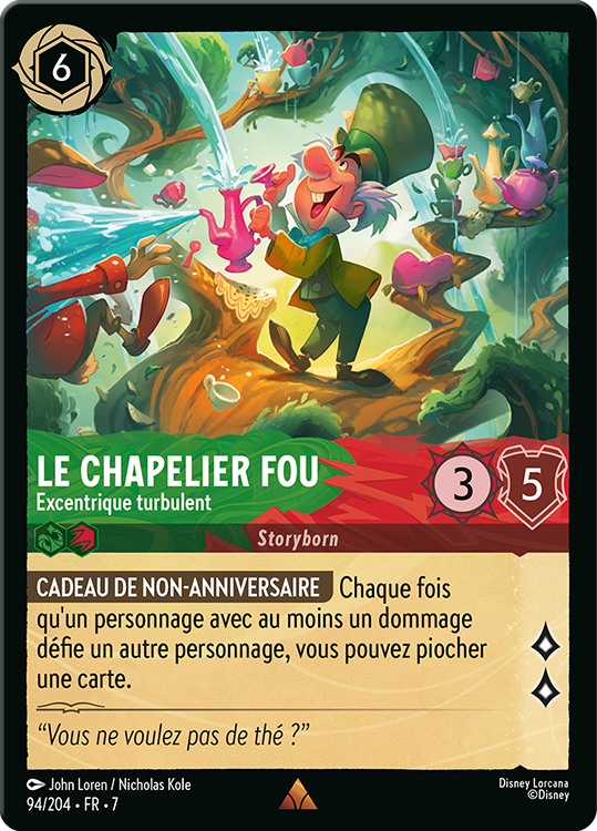 Le Chapelier Fou - Excentrique turbulent card from the Disney Lorcana Trading Card Game