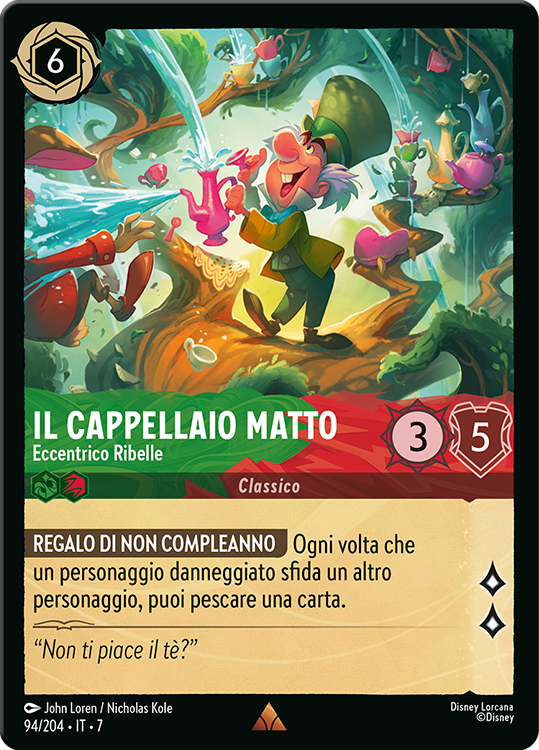 Il Cappellaio Matto - Eccentrico Ribelle card from the Disney Lorcana Trading Card Game