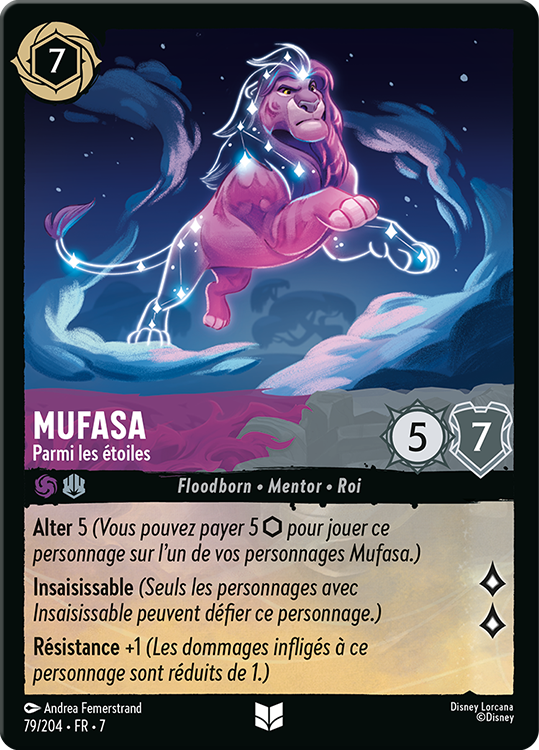 Mufasa - Parmi les étoiles card from the Disney Lorcana Trading Card Game