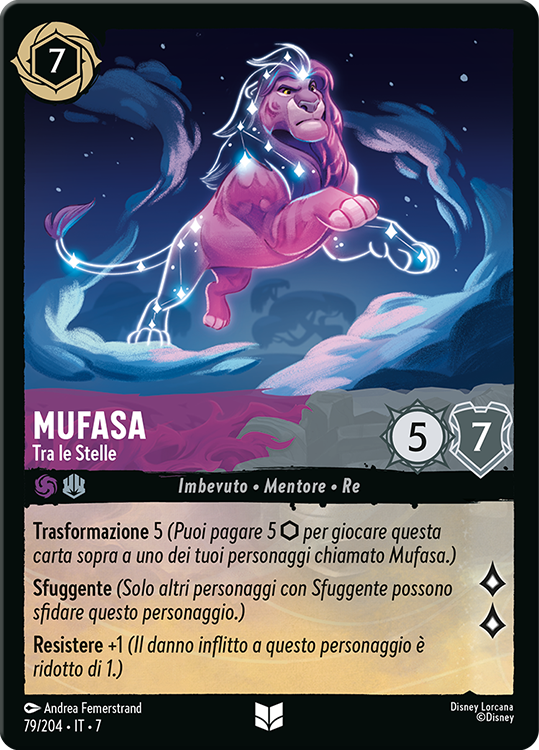 Mufasa - Tra le Stelle card from the Disney Lorcana Trading Card Game