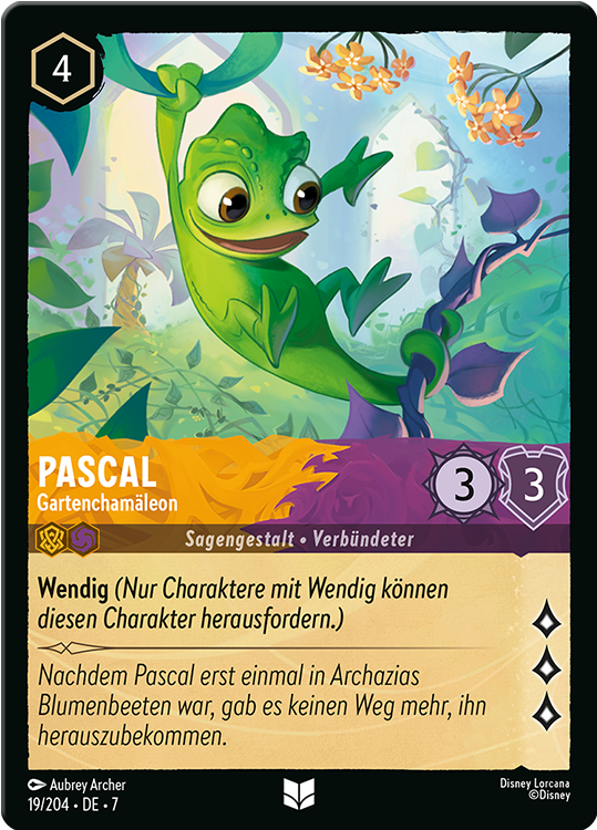 Pascal - Gartenchamäleon card from the Disney Lorcana Trading Card Game