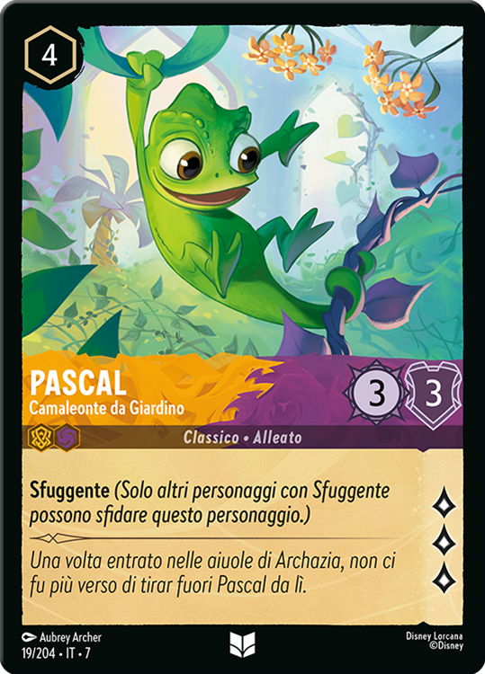 Pascal - Camaleonte da Giardino card from the Disney Lorcana Trading Card Game