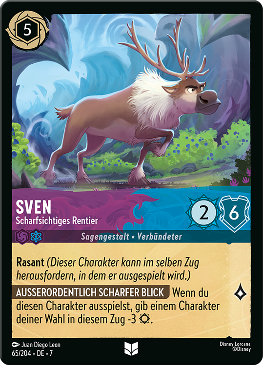 Sven - Scharfsichtiges Rentier card from the Disney Lorcana Trading Card Game