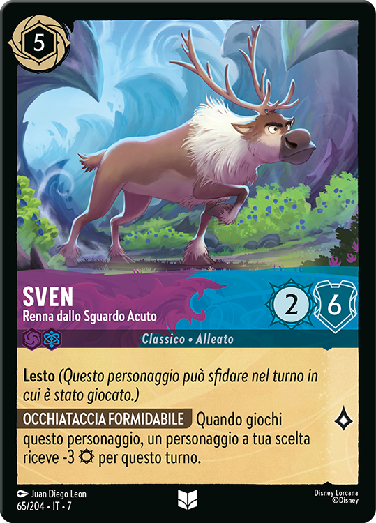 Sven - Renna dallo Sguardo Acuto card from the Disney Lorcana Trading Card Game